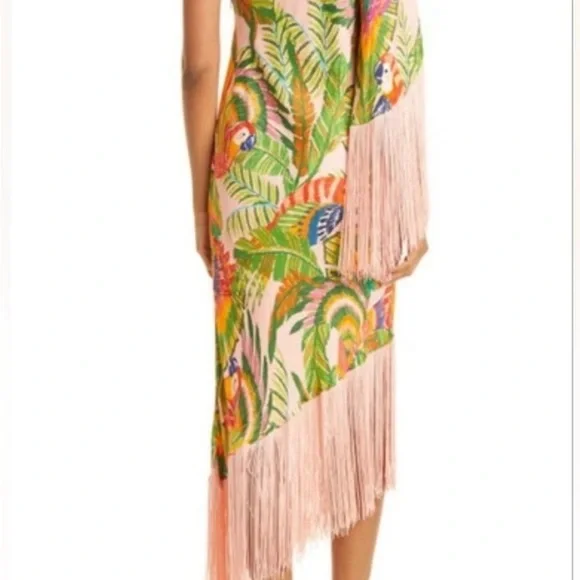 Green Asymmetrical One Shoulder Sundress - Picture 2 of 4